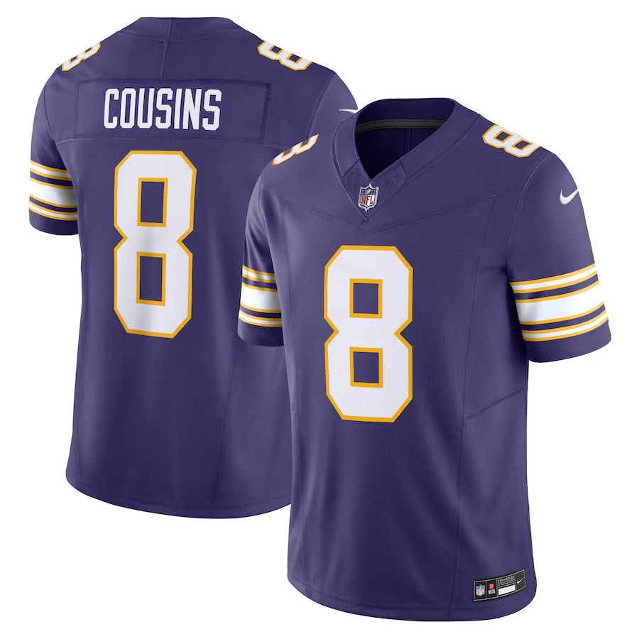 Men Minnesota Vikings #8 Kirk Cousins Nike Purple Classic Vapor F.U.S.E. Limited NFL Jersey